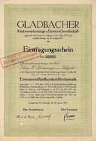 Gladbacher Rückversicherungs-AG (ohne Vollzahlungsstempel)