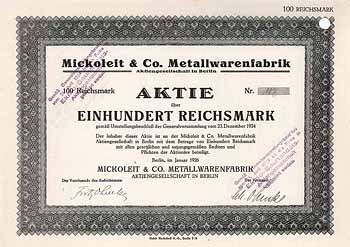 Mickoleit & Co. Metallwarenfabrik AG
