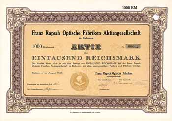 Franz Rapsch Optische Fabriken AG