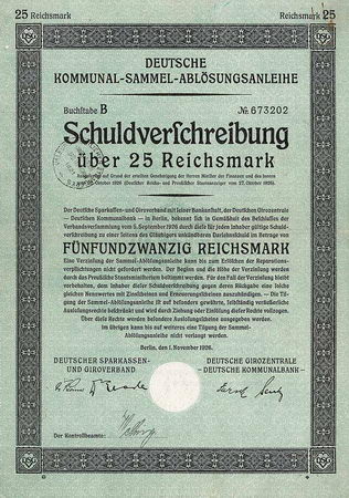 Deutscher Sparkassen- und Giroverband / Deutsche Girozentrale - Deutsche Kommunalbank - (Deutsche Kommunal-Sammel-Ablösungsanleihe)