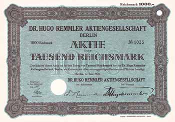 Dr. Hugo Remmler AG